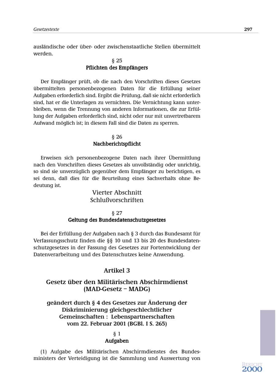Seite 298 des Verfassungsschutzbericht 2000 Bund