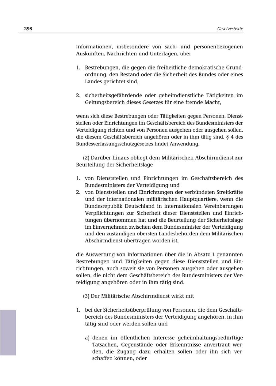 Seite 299 des Verfassungsschutzbericht 2000 Bund