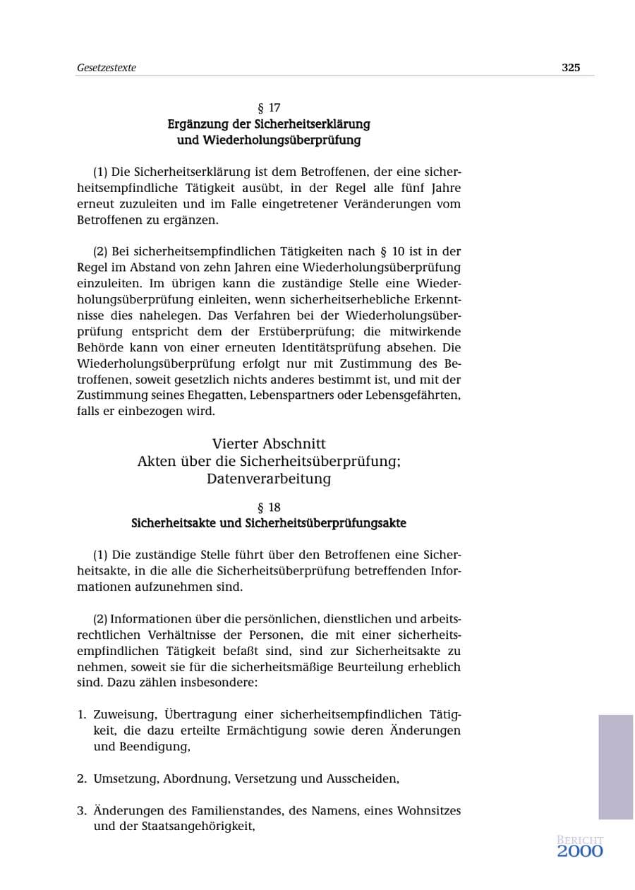 Seite 326 des Verfassungsschutzbericht 2000 Bund