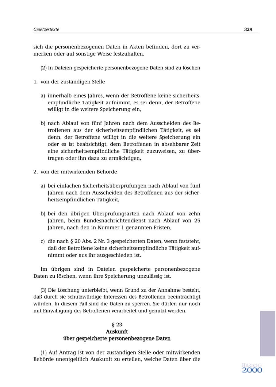 Seite 330 des Verfassungsschutzbericht 2000 Bund