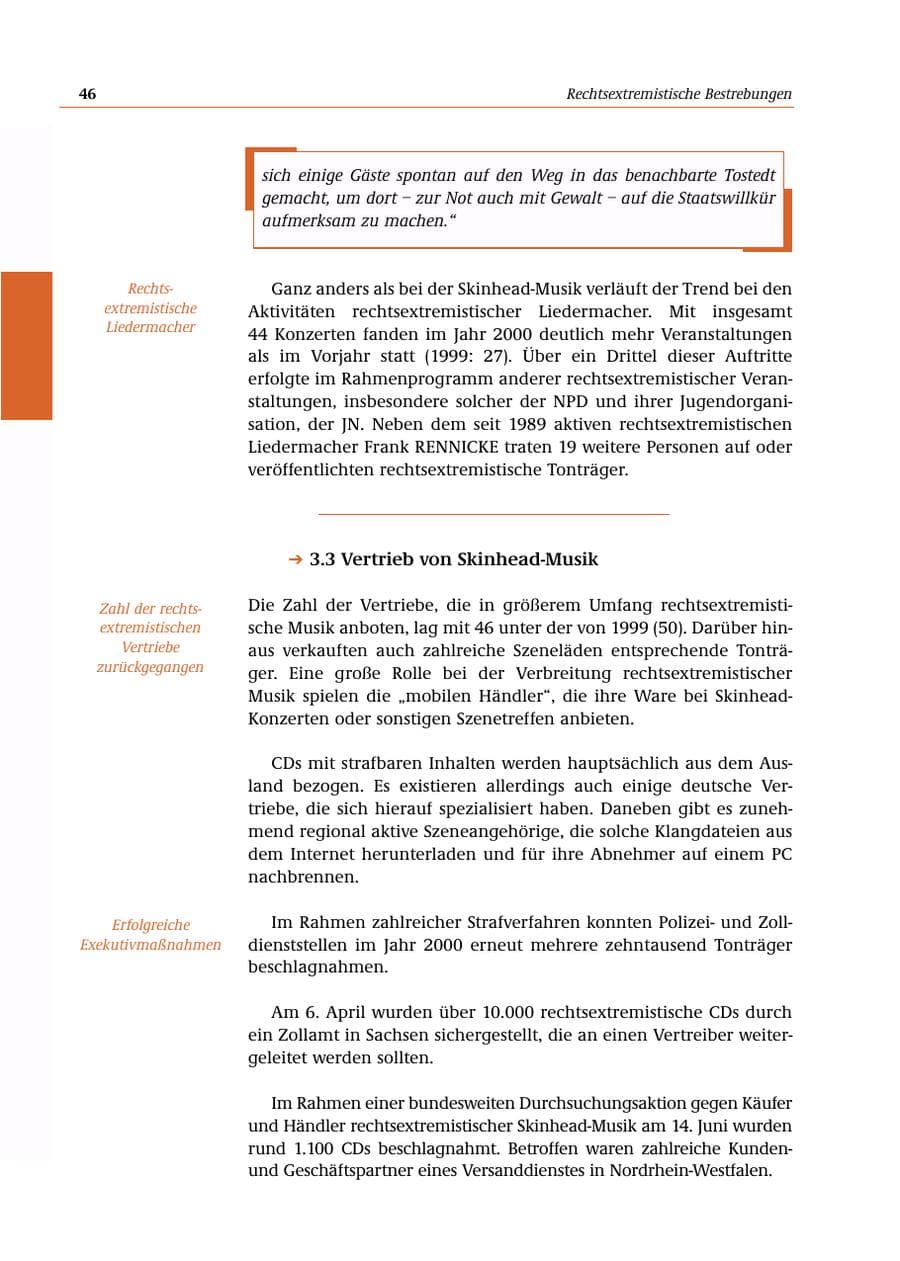 Seite 47 des Verfassungsschutzbericht 2000 Bund