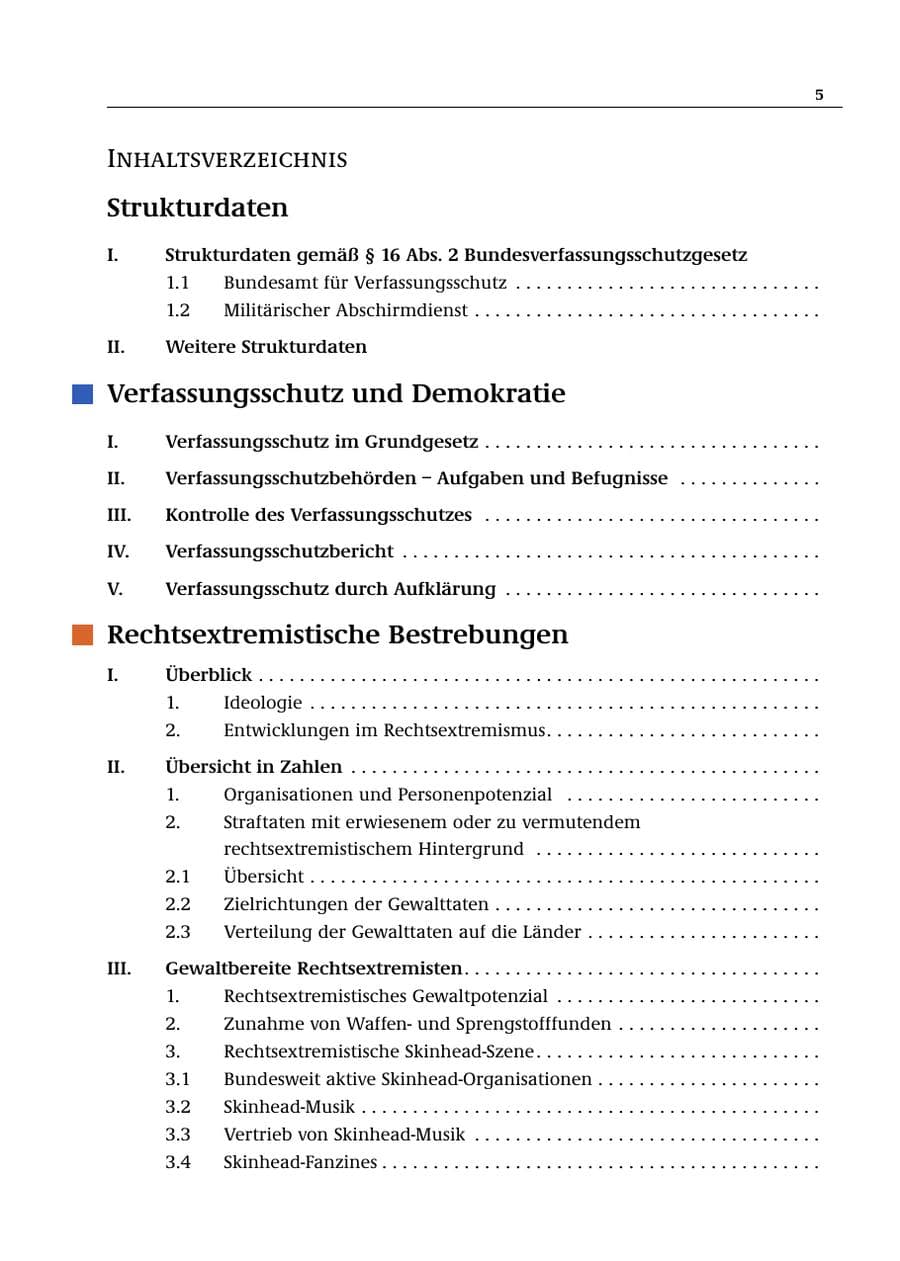 Seite 6 des Verfassungsschutzbericht 2000 Bund