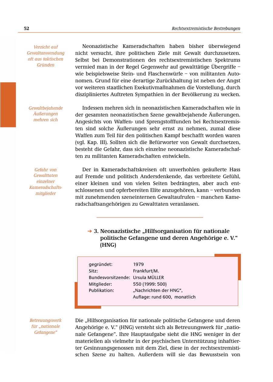 Seite 53 des Verfassungsschutzbericht 2000 Bund