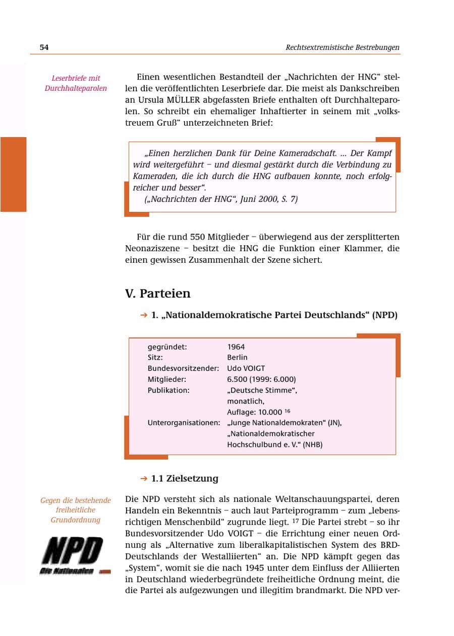 Seite 55 des Verfassungsschutzbericht 2000 Bund