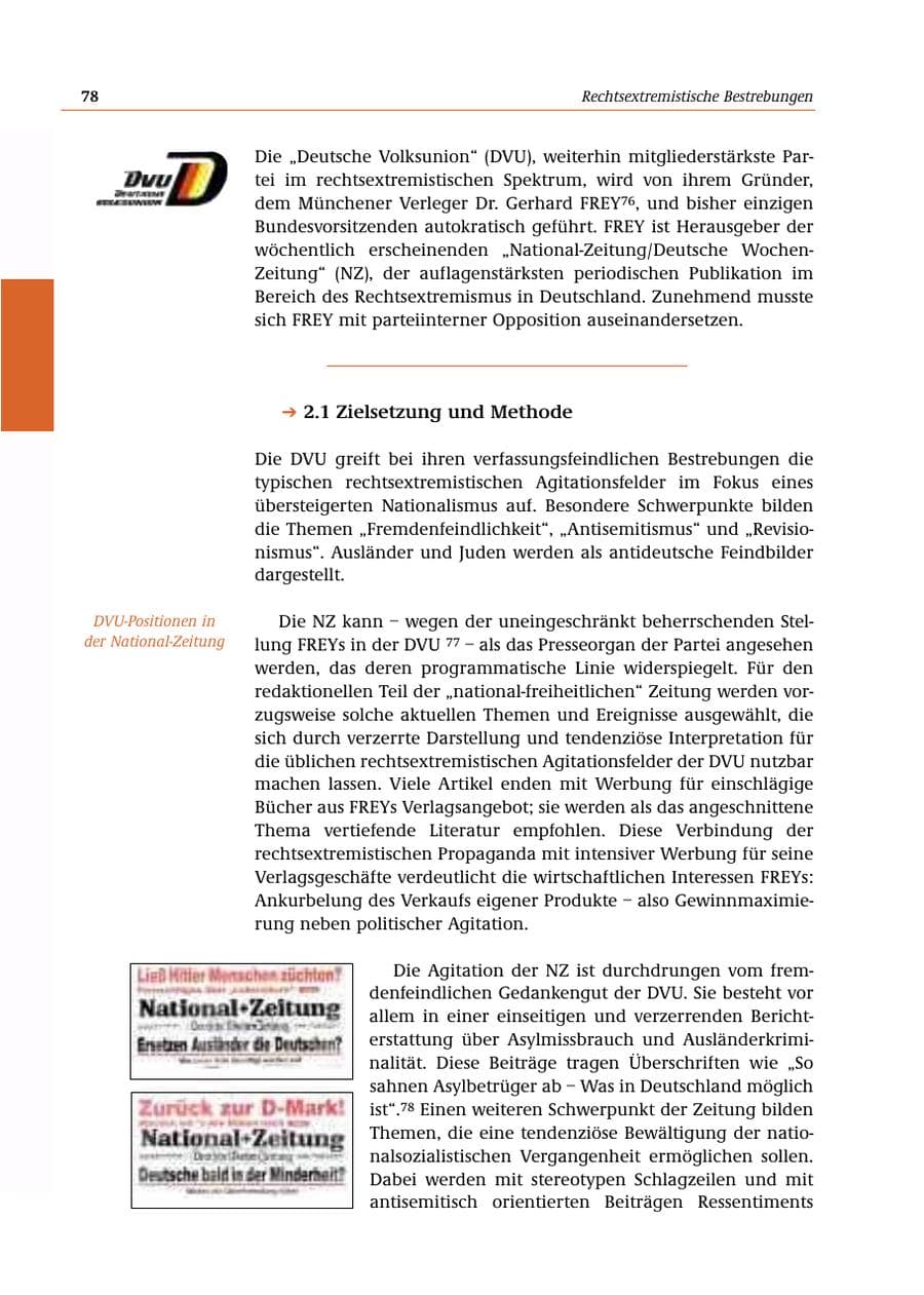 Seite 79 des Verfassungsschutzbericht 2000 Bund