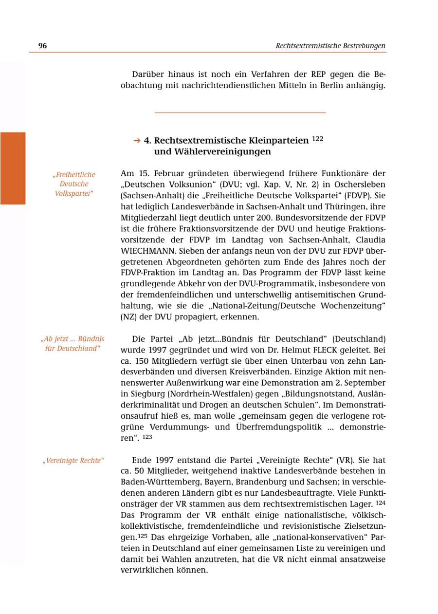 Seite 97 des Verfassungsschutzbericht 2000 Bund