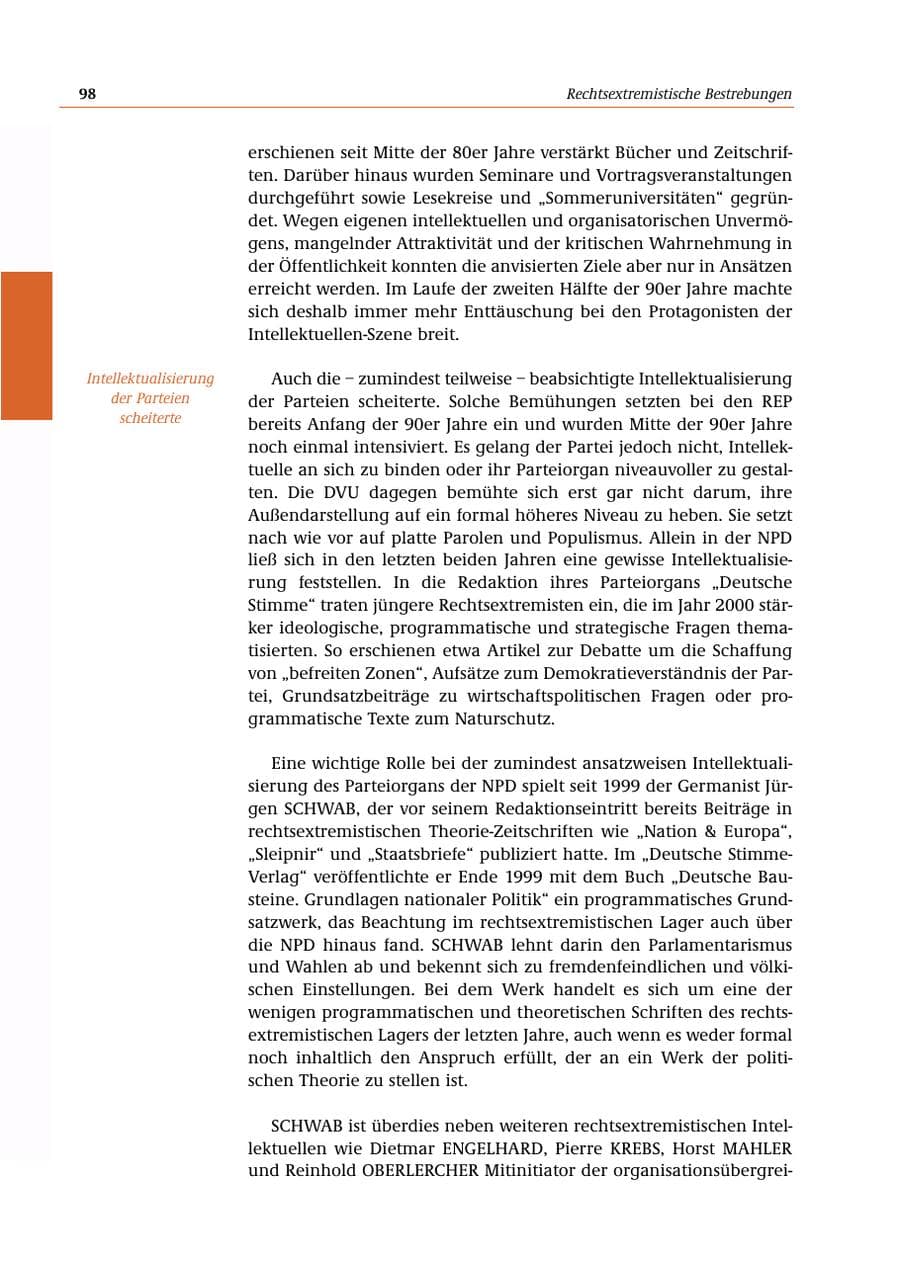 Seite 99 des Verfassungsschutzbericht 2000 Bund