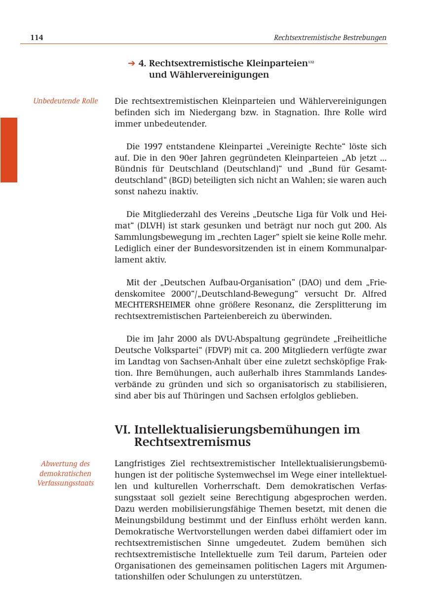Seite 115 des Verfassungsschutzbericht 2001 Bund