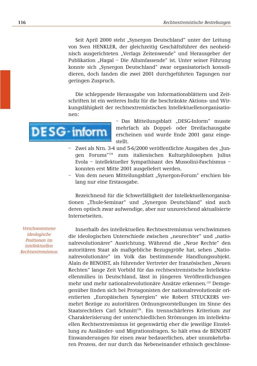 Seite 117 des Verfassungsschutzbericht 2001 Bund