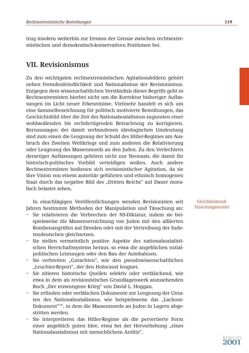 Seite 120 des Verfassungsschutzbericht 2001 Bund