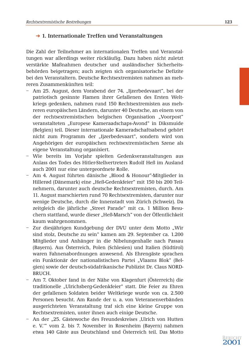 Seite 124 des Verfassungsschutzbericht 2001 Bund