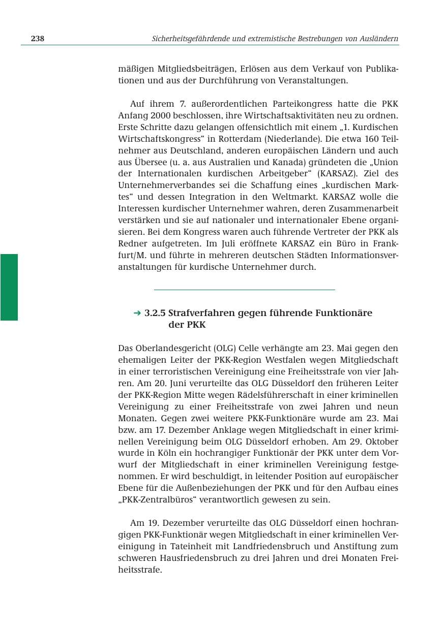 Seite 239 des Verfassungsschutzbericht 2001 Bund