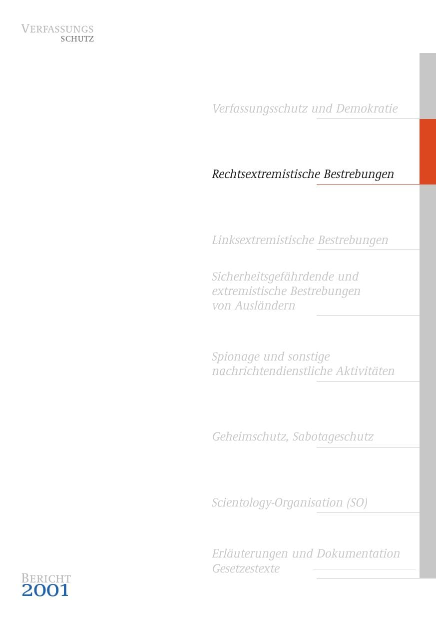 Seite 26 des Verfassungsschutzbericht 2001 Bund