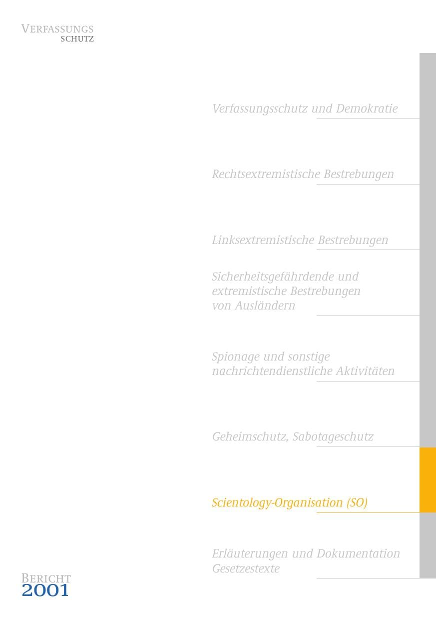 Seite 274 des Verfassungsschutzbericht 2001 Bund