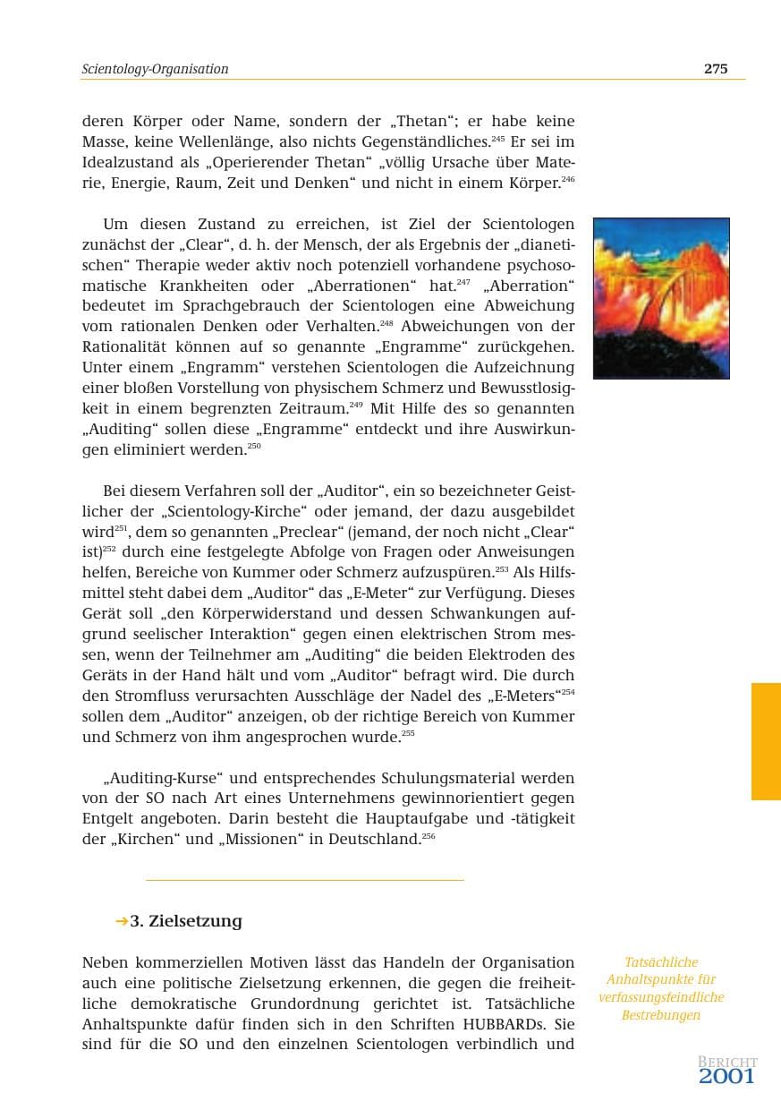 Seite 276 des Verfassungsschutzbericht 2001 Bund