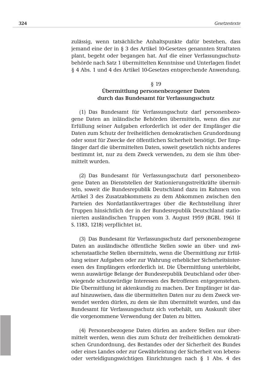 Seite 325 des Verfassungsschutzbericht 2001 Bund