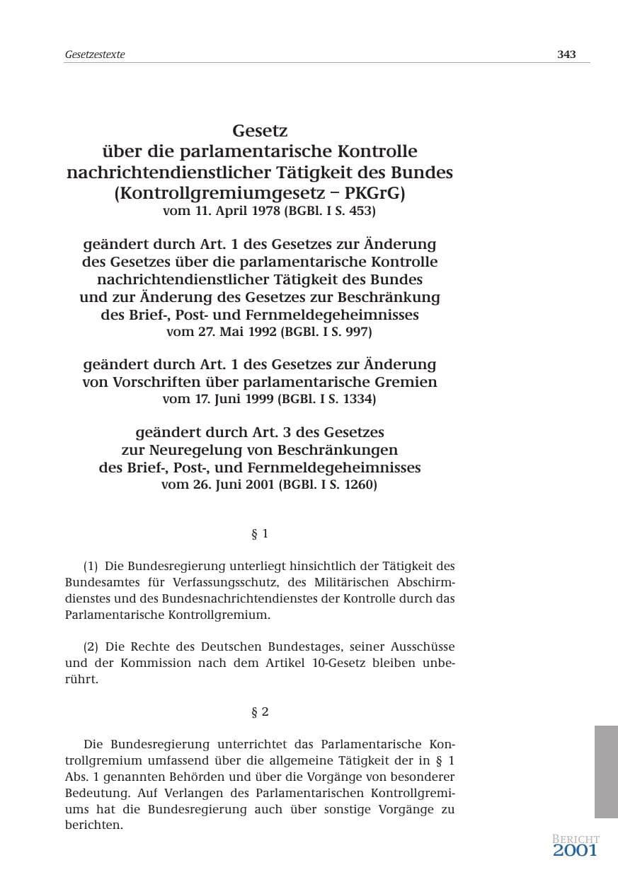 Seite 344 des Verfassungsschutzbericht 2001 Bund