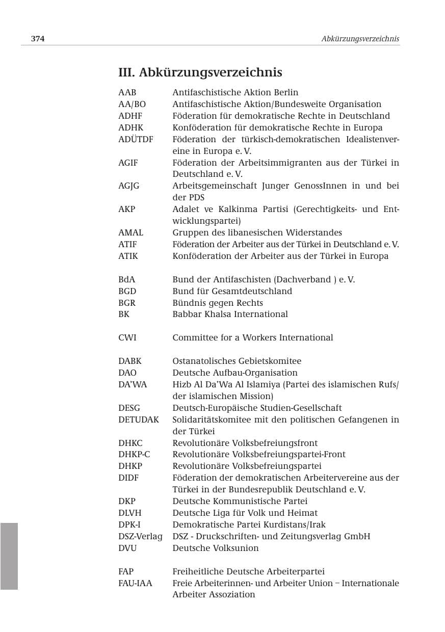 Seite 375 des Verfassungsschutzbericht 2001 Bund
