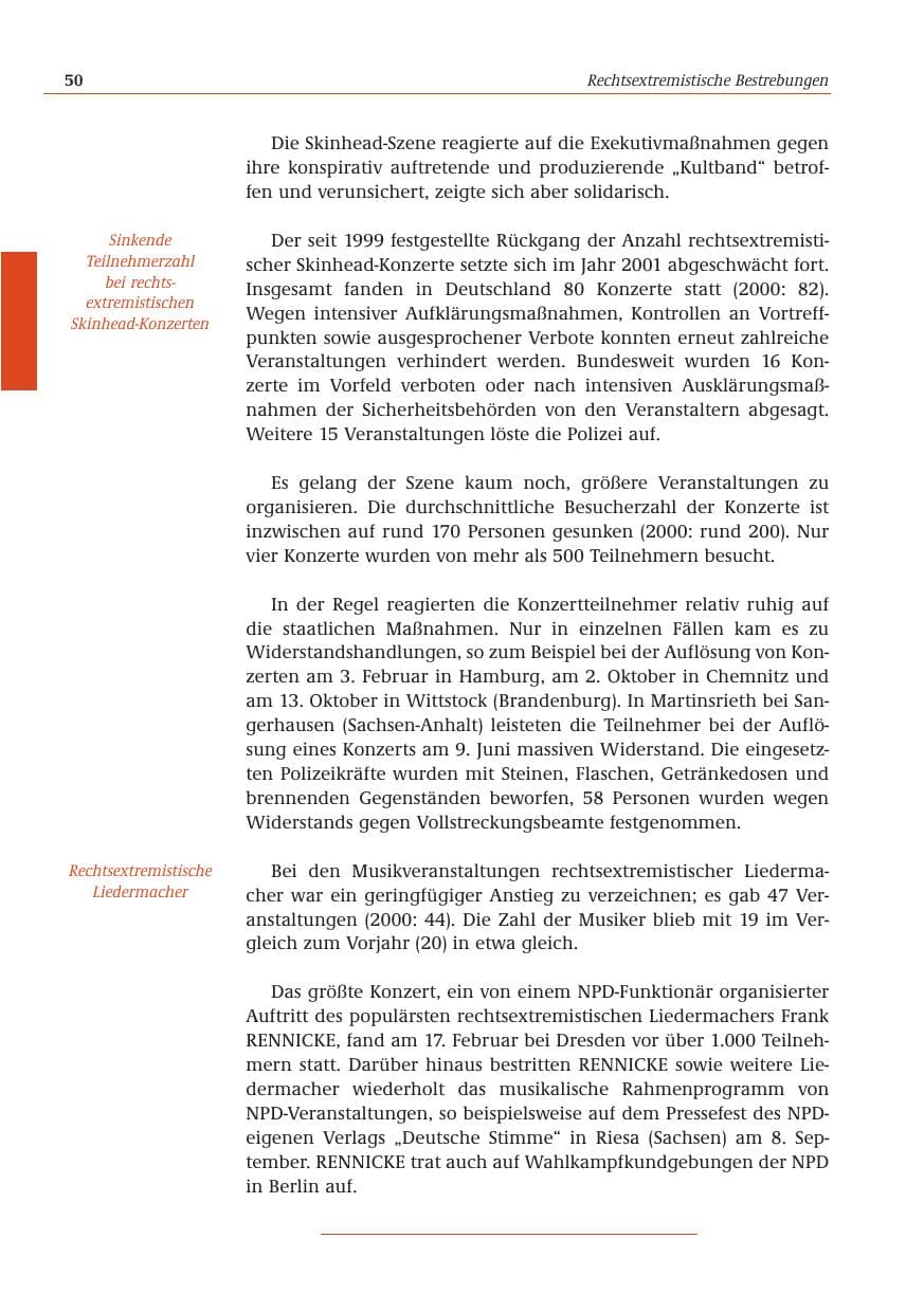 Seite 51 des Verfassungsschutzbericht 2001 Bund