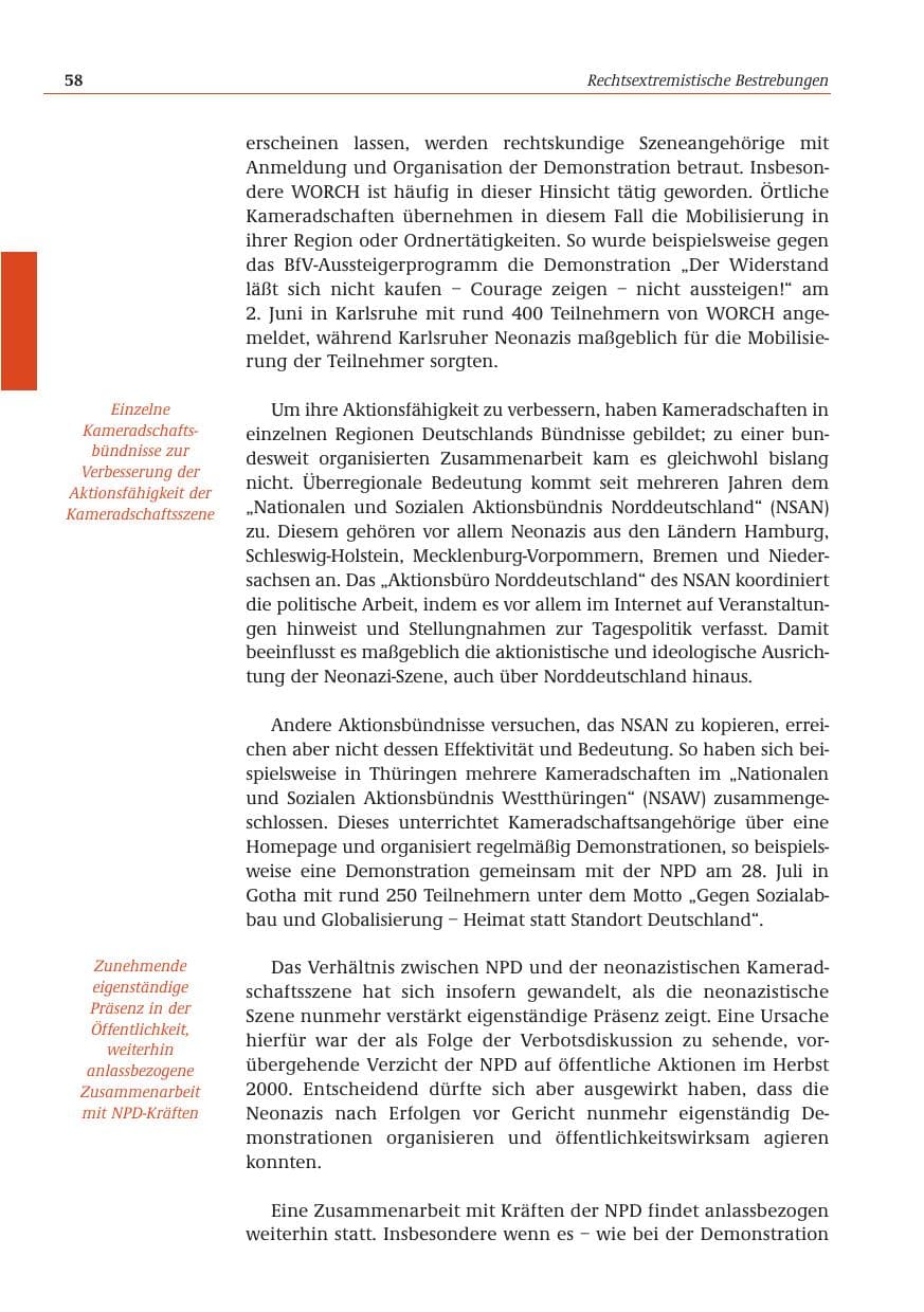 Seite 59 des Verfassungsschutzbericht 2001 Bund
