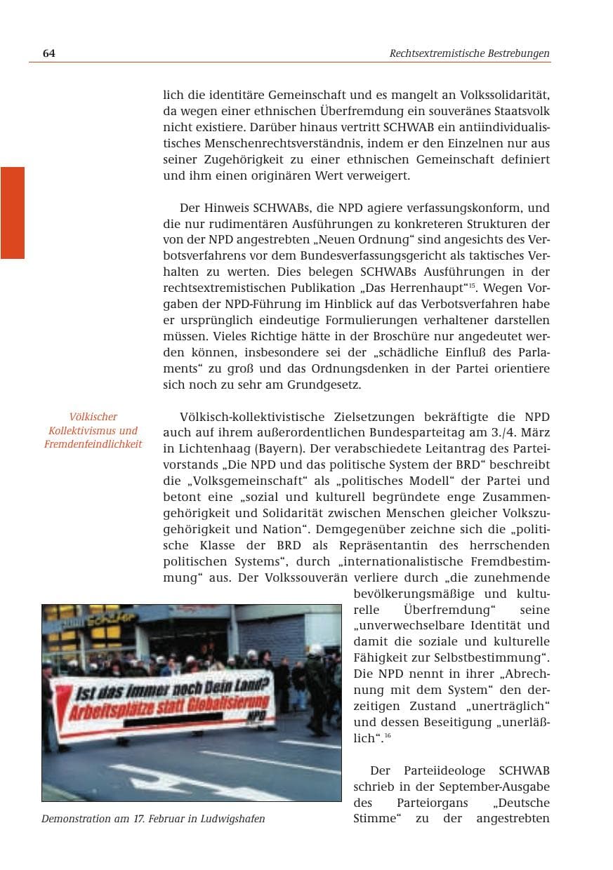 Seite 65 des Verfassungsschutzbericht 2001 Bund
