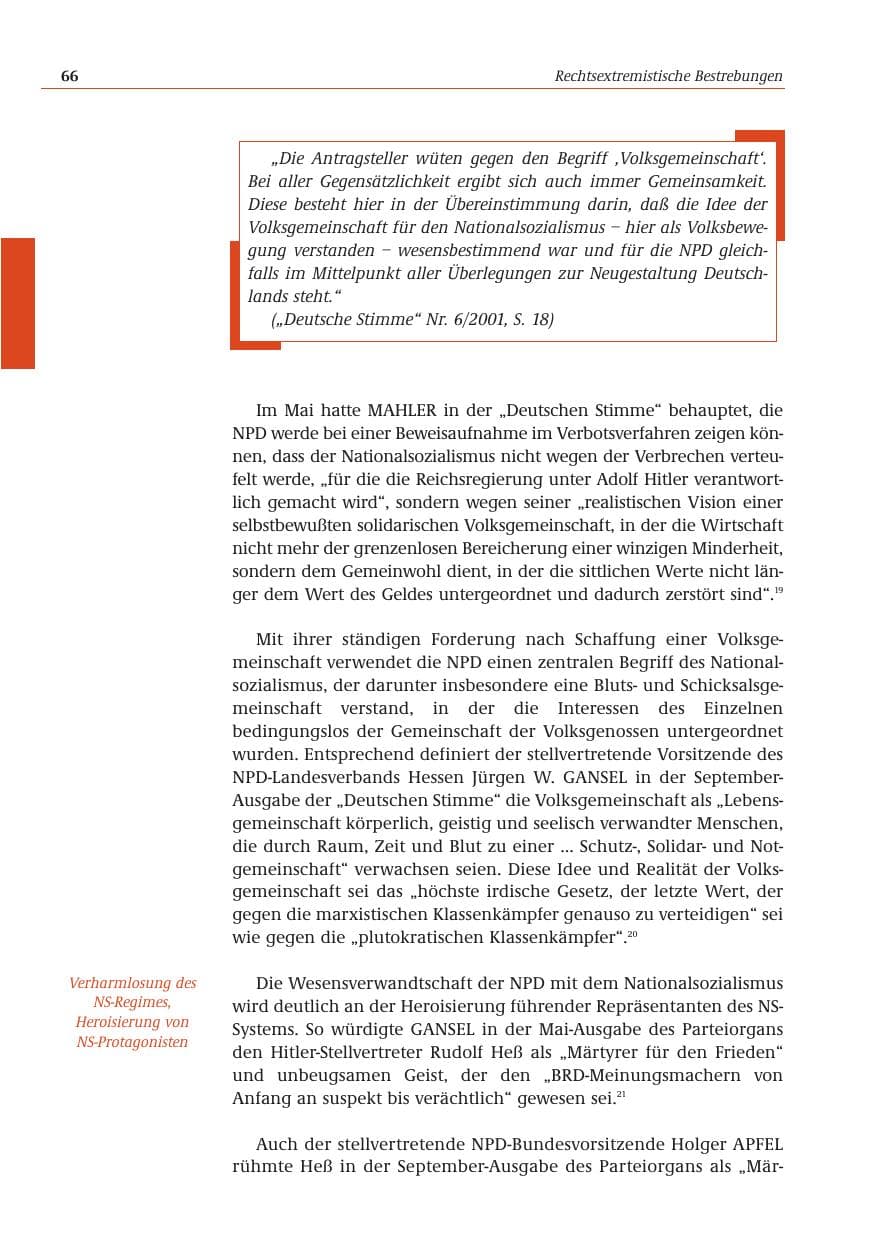 Seite 67 des Verfassungsschutzbericht 2001 Bund