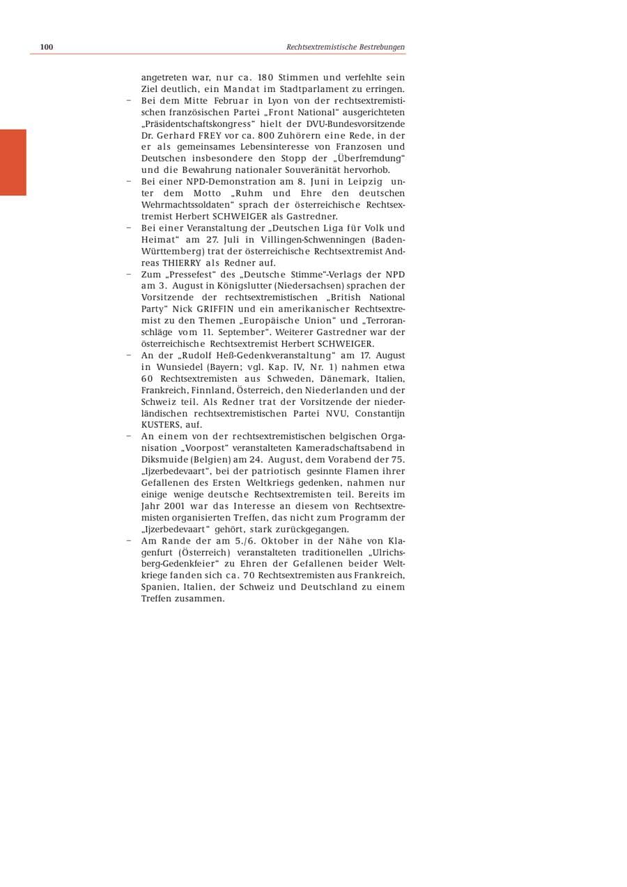 Seite 101 des Verfassungsschutzbericht 2002 Bund