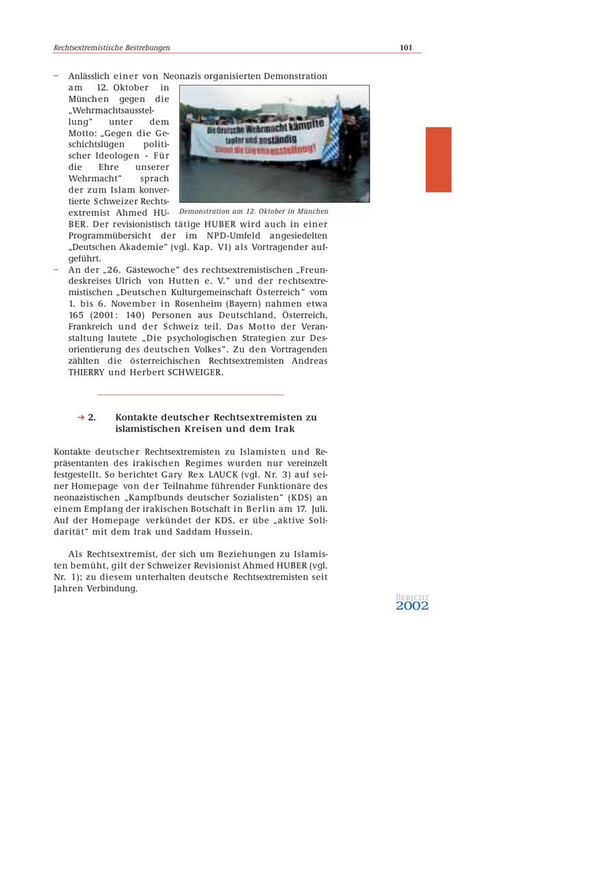 Seite 102 des Verfassungsschutzbericht 2002 Bund