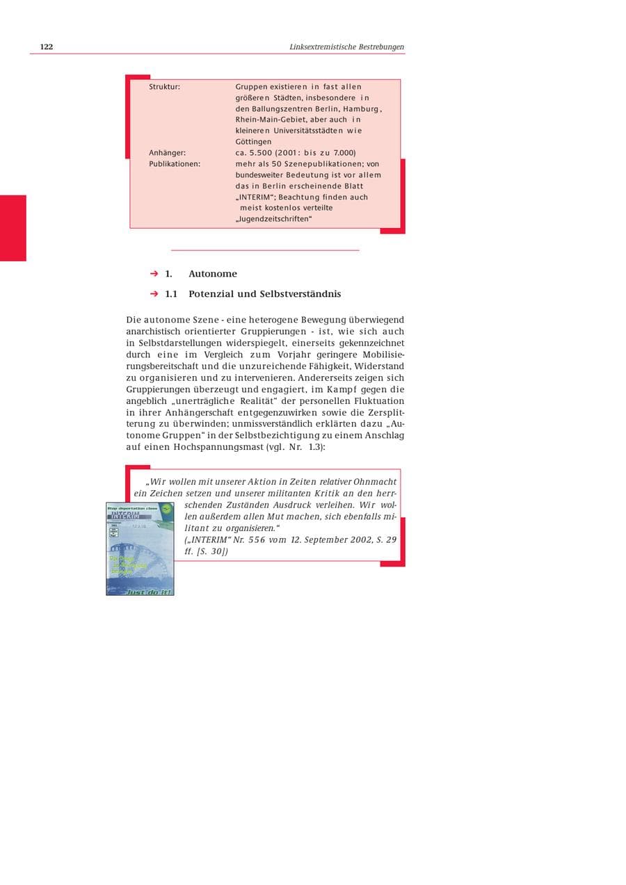 Seite 123 des Verfassungsschutzbericht 2002 Bund