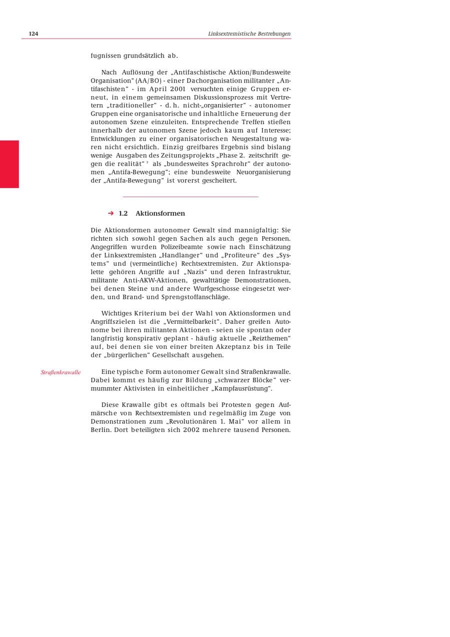 Seite 125 des Verfassungsschutzbericht 2002 Bund