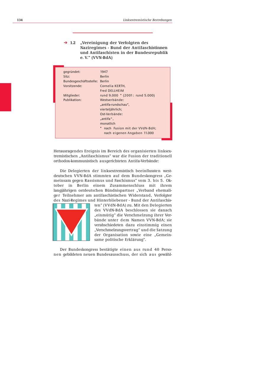 Seite 135 des Verfassungsschutzbericht 2002 Bund