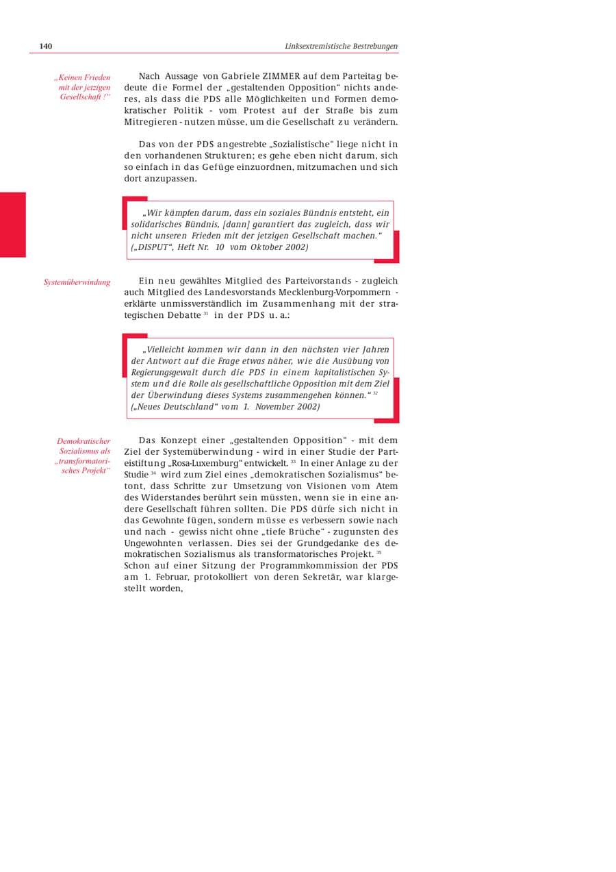 Seite 141 des Verfassungsschutzbericht 2002 Bund