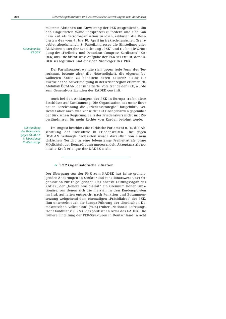 Seite 203 des Verfassungsschutzbericht 2002 Bund