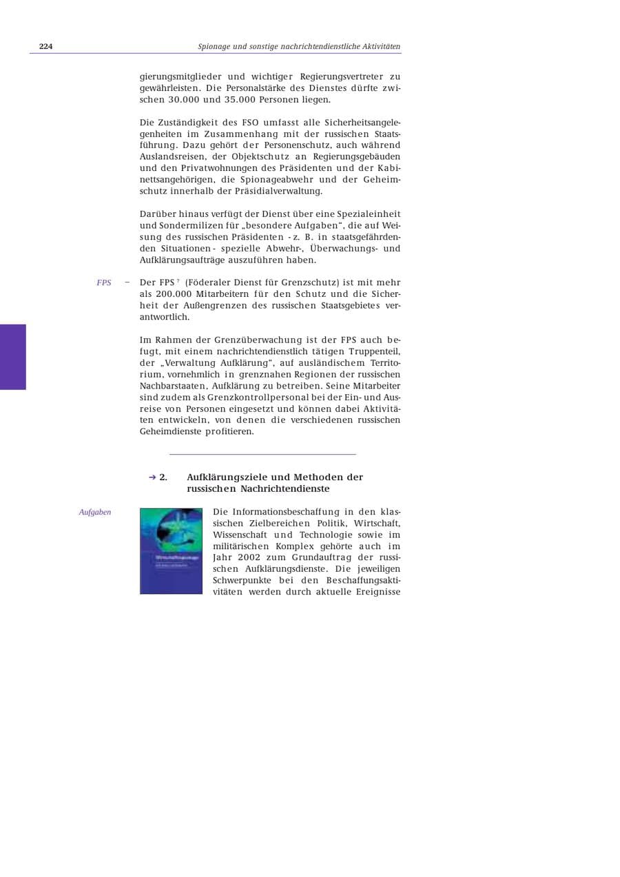 Seite 225 des Verfassungsschutzbericht 2002 Bund