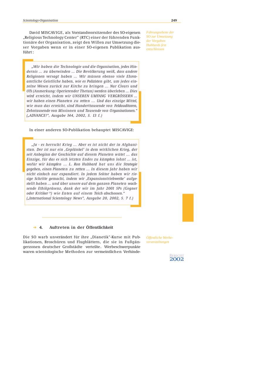 Seite 250 des Verfassungsschutzbericht 2002 Bund