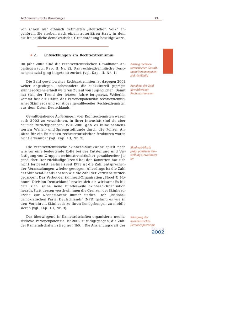 Seite 26 des Verfassungsschutzbericht 2002 Bund
