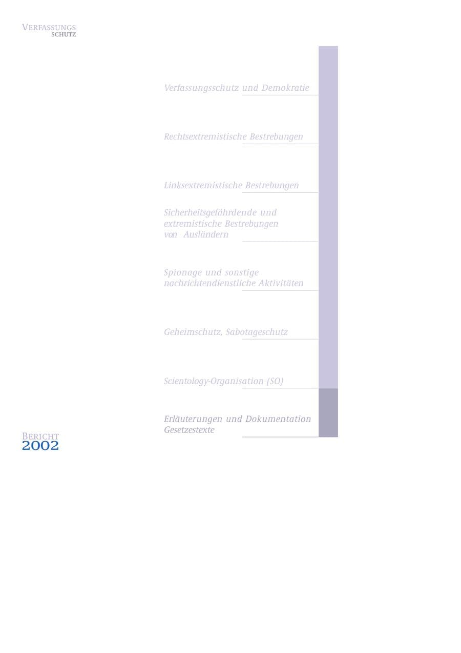 Seite 252 des Verfassungsschutzbericht 2002 Bund