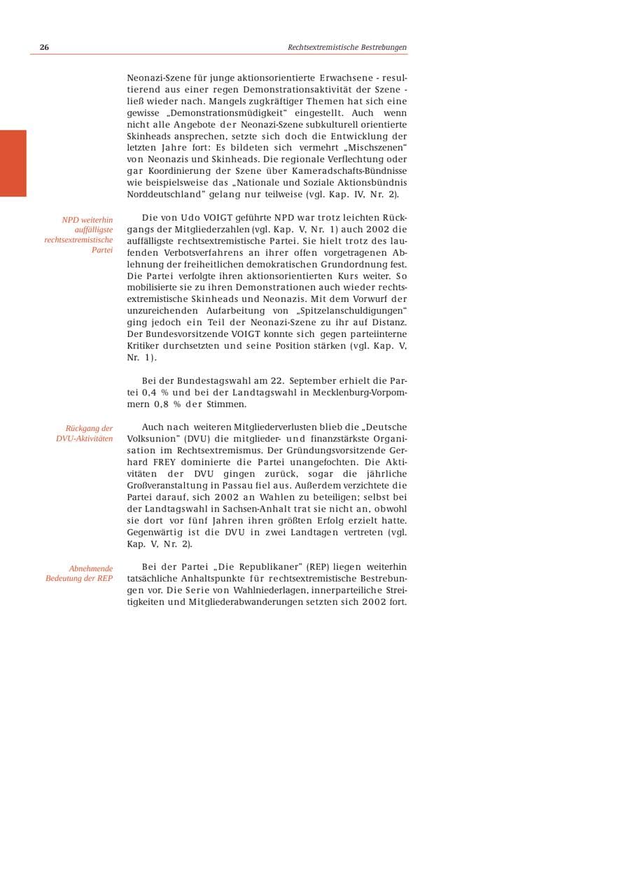 Seite 27 des Verfassungsschutzbericht 2002 Bund