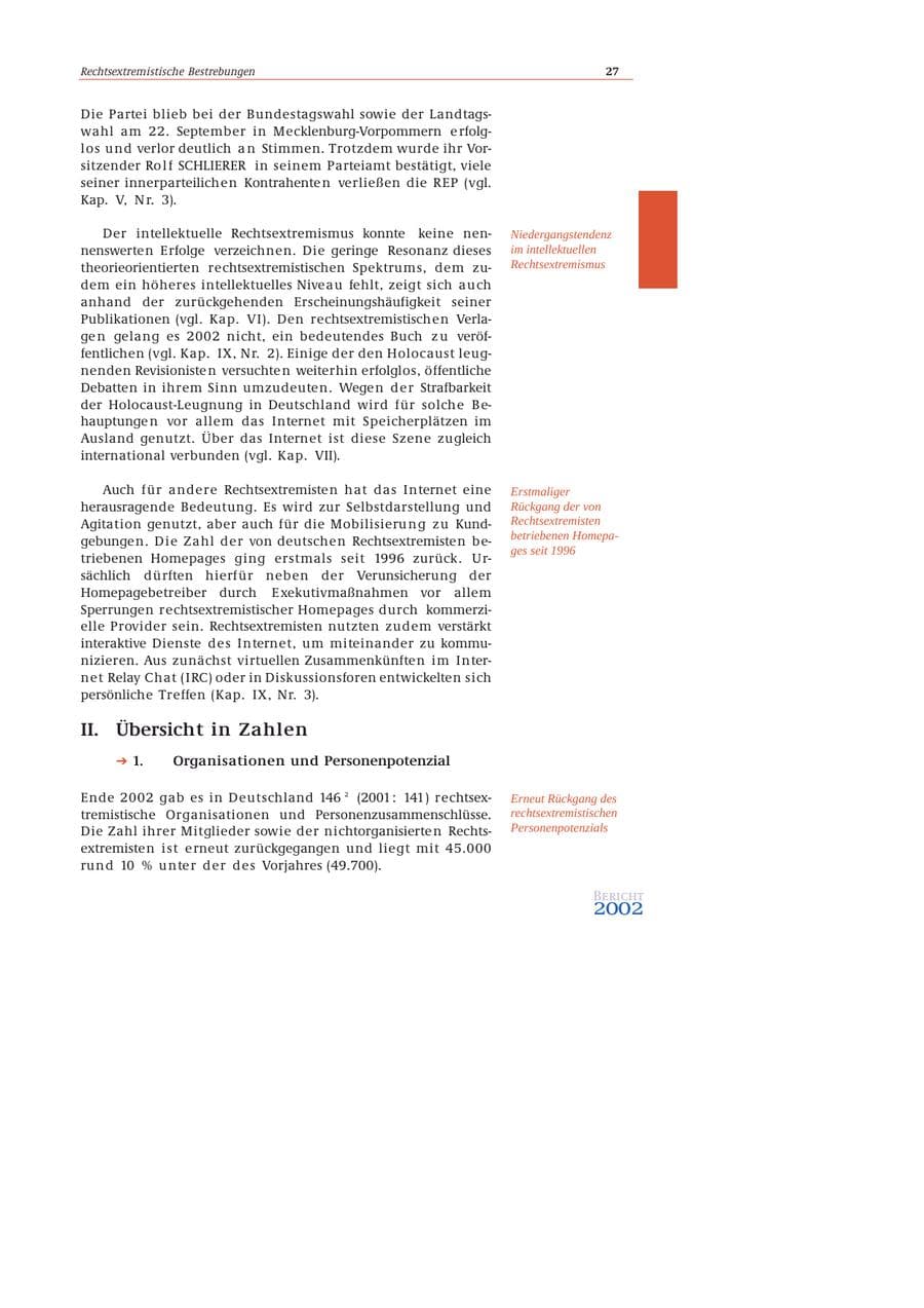 Seite 28 des Verfassungsschutzbericht 2002 Bund