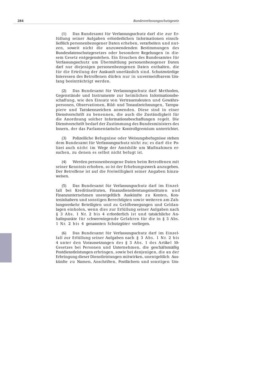 Seite 285 des Verfassungsschutzbericht 2002 Bund
