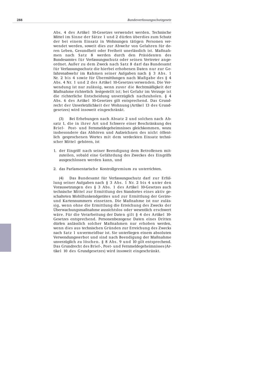 Seite 289 des Verfassungsschutzbericht 2002 Bund