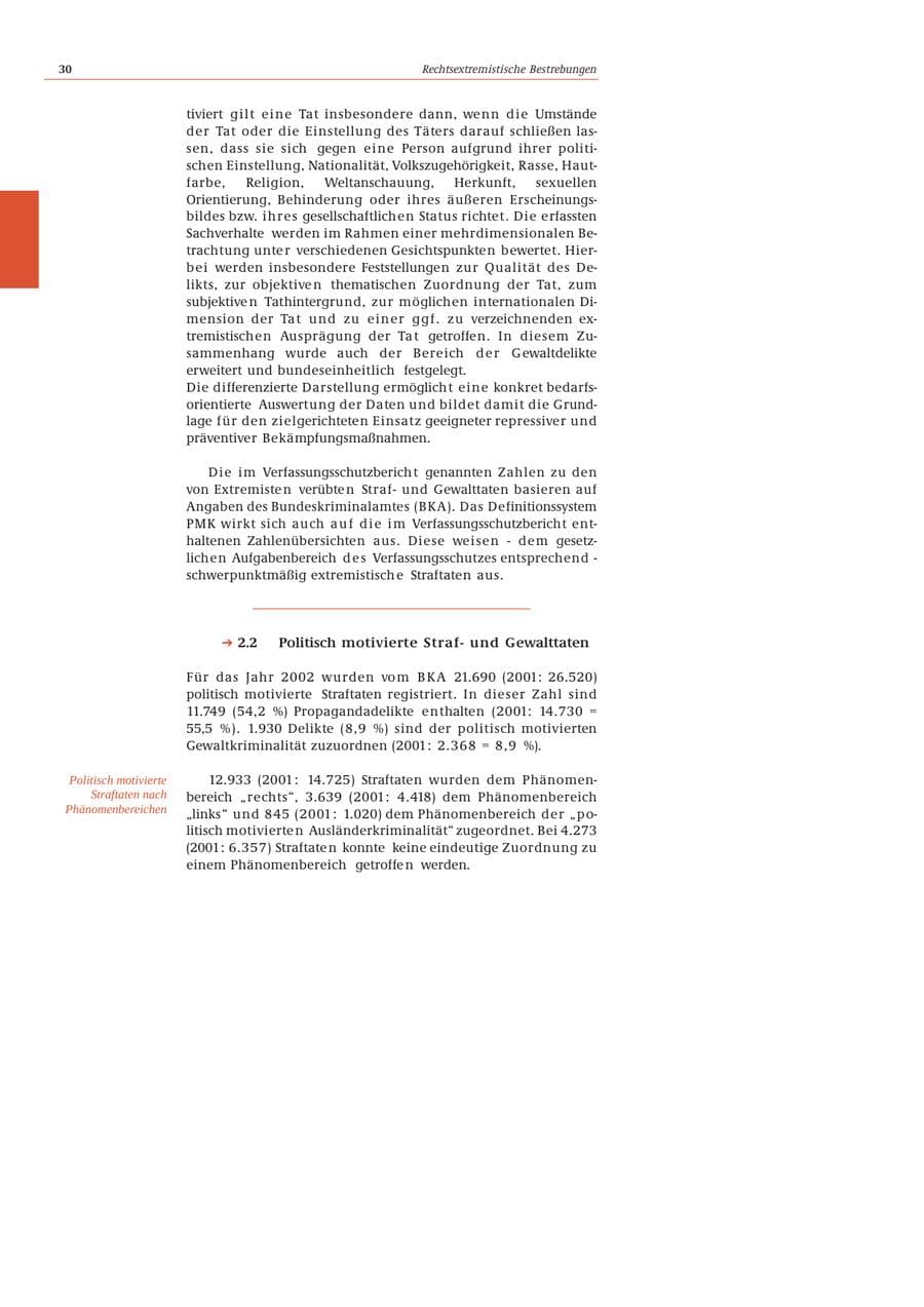 Seite 31 des Verfassungsschutzbericht 2002 Bund