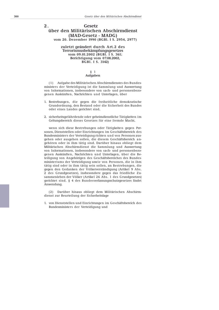 Seite 301 des Verfassungsschutzbericht 2002 Bund