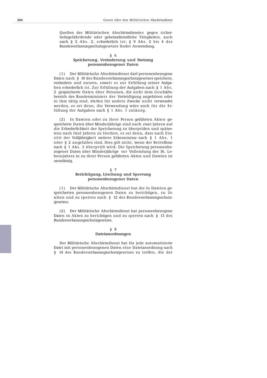 Seite 305 des Verfassungsschutzbericht 2002 Bund