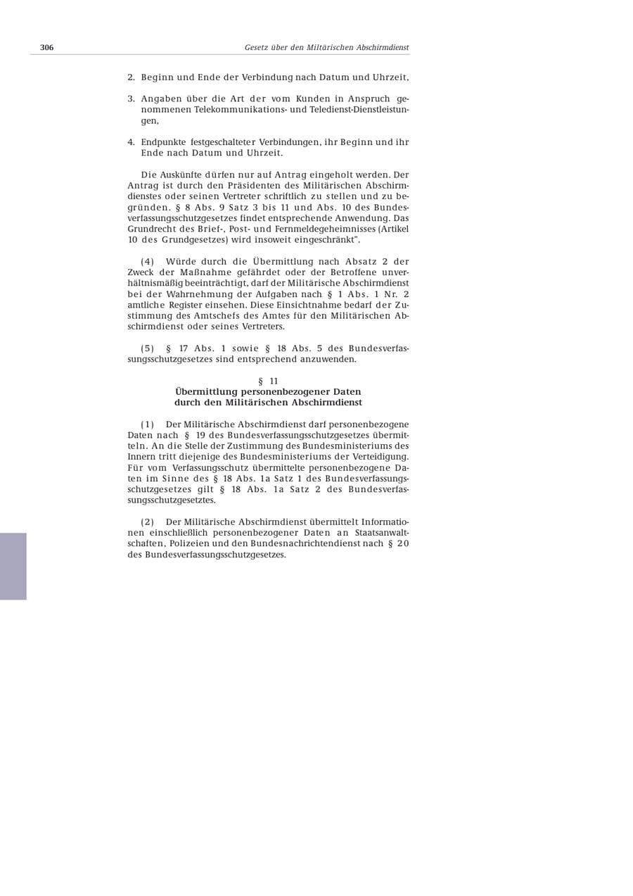 Seite 307 des Verfassungsschutzbericht 2002 Bund
