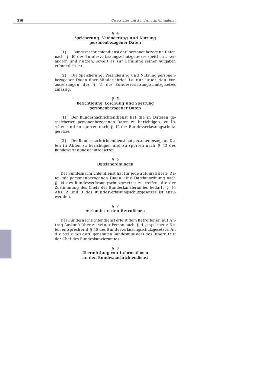 Seite 311 des Verfassungsschutzbericht 2002 Bund