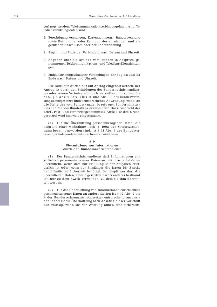 Seite 313 des Verfassungsschutzbericht 2002 Bund