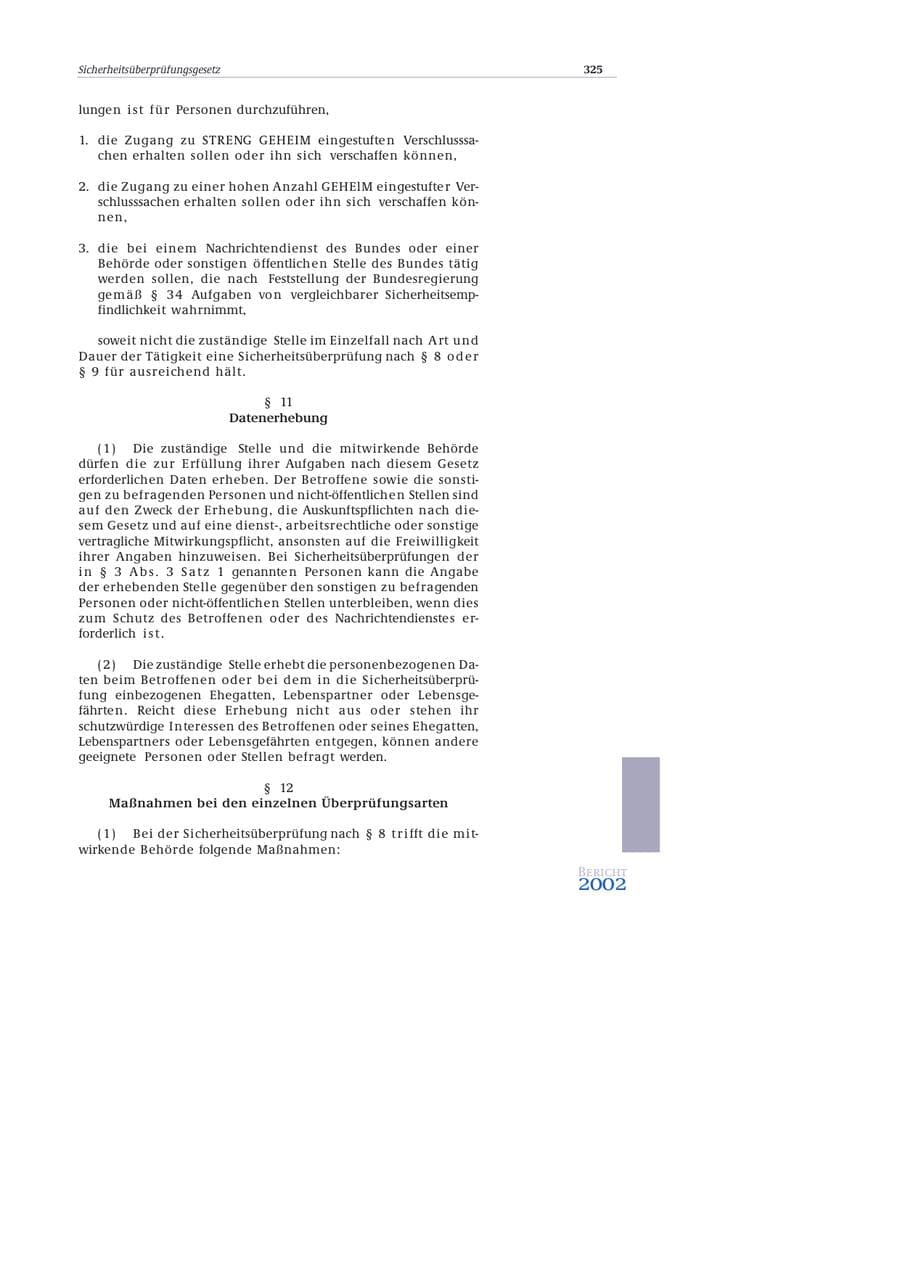 Seite 326 des Verfassungsschutzbericht 2002 Bund