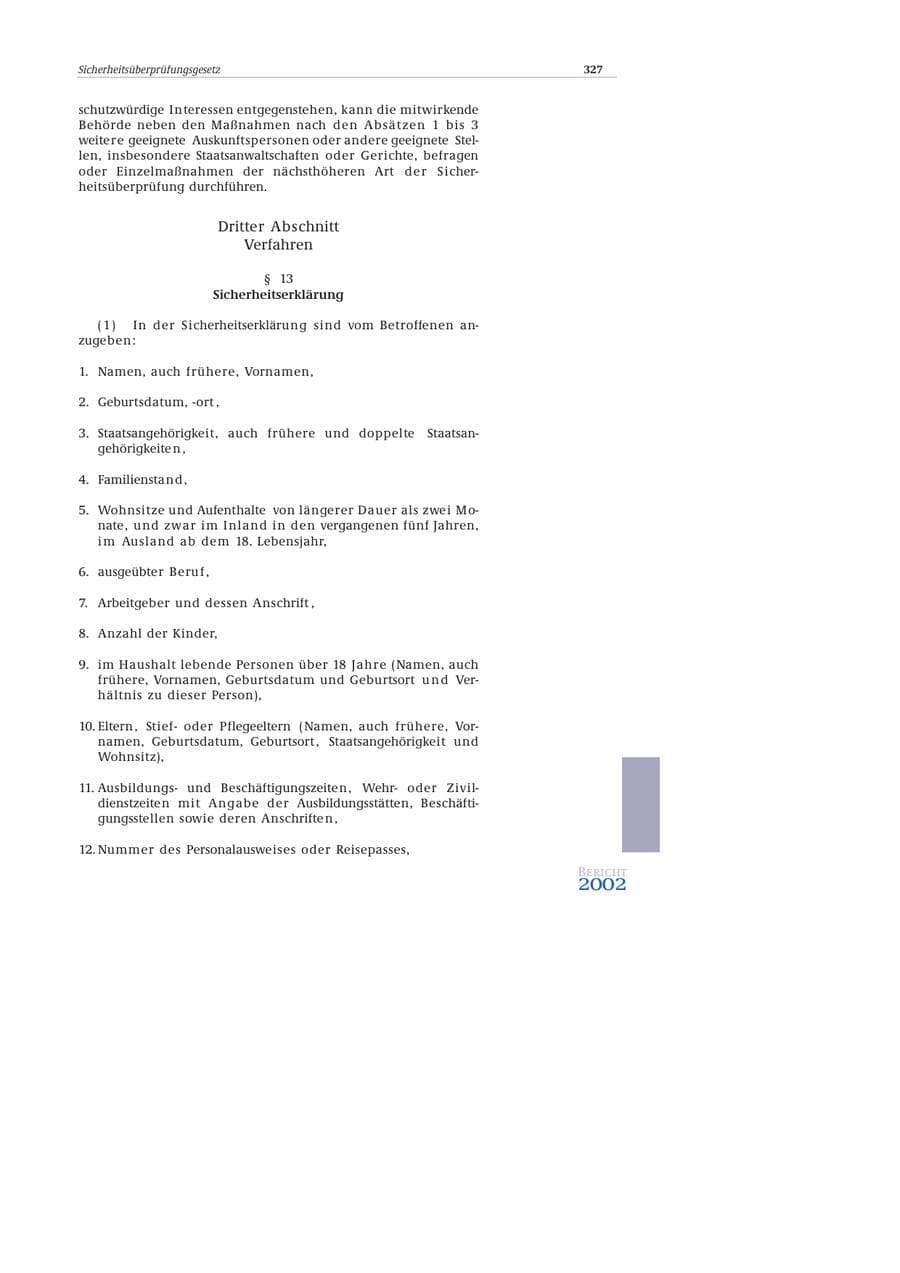 Seite 328 des Verfassungsschutzbericht 2002 Bund