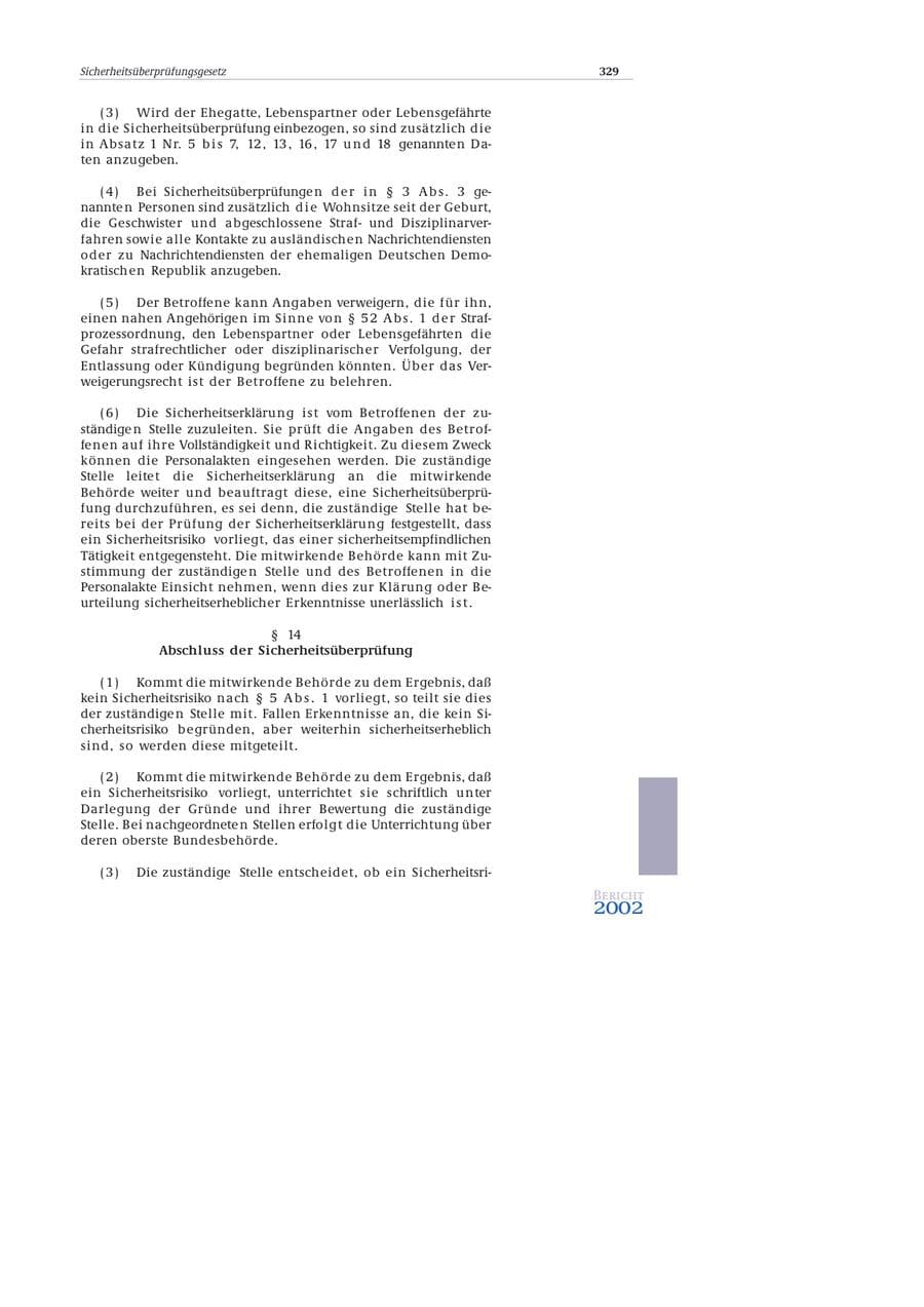 Seite 330 des Verfassungsschutzbericht 2002 Bund